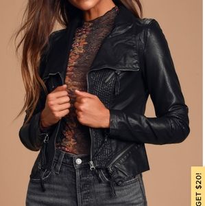 Black Vegan Leather Jacket